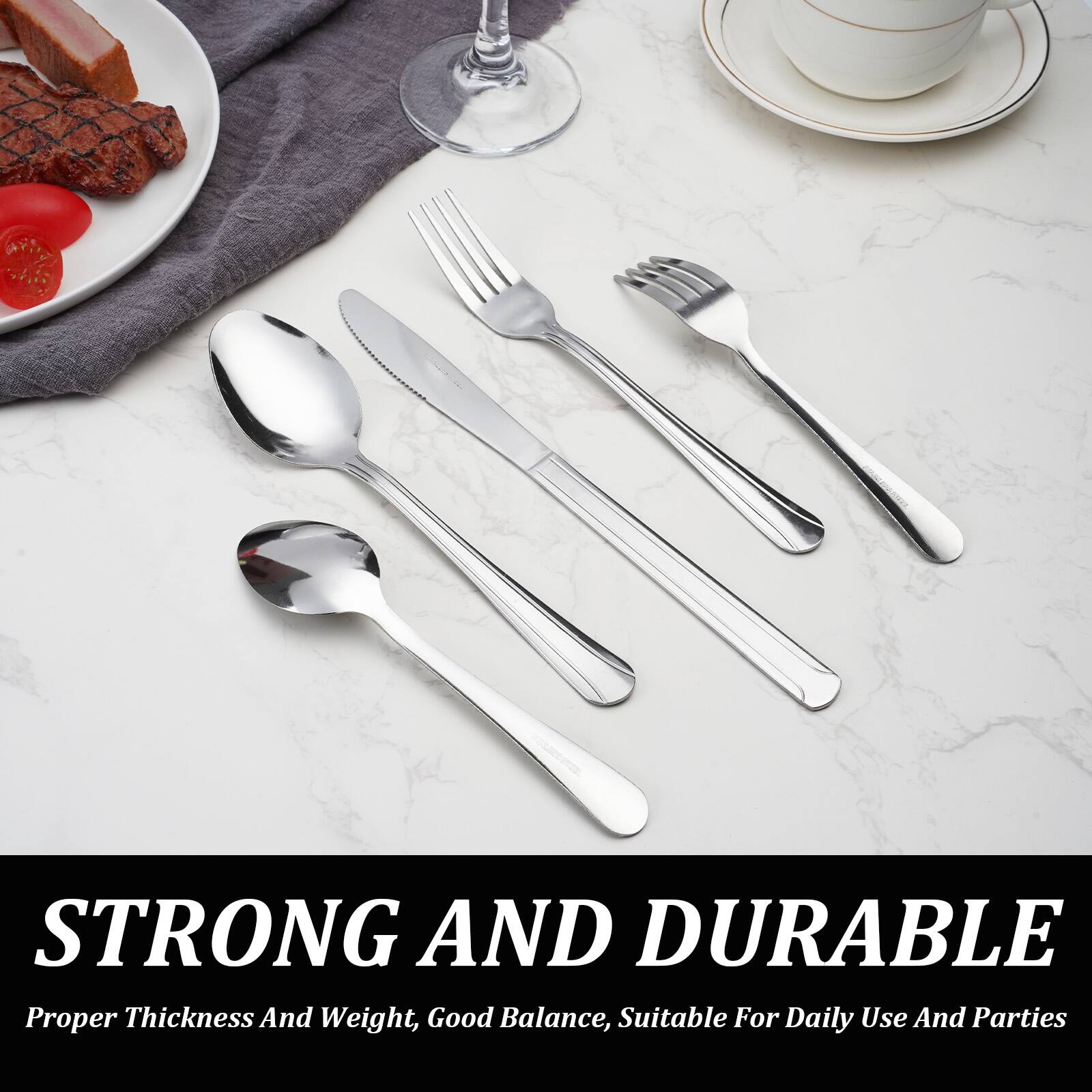 STRONG AND DURABLE  
Proper Thickness And Weight, Good Balance, Suitable For Daily Use And Parties