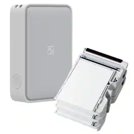 Hanin - PIX22 2x3" Instant Photo Printer, Dye-Sublimation Printing, Includes 2x3-in Paper Cartridge Pack of 3 (30 Sheets) - Gray