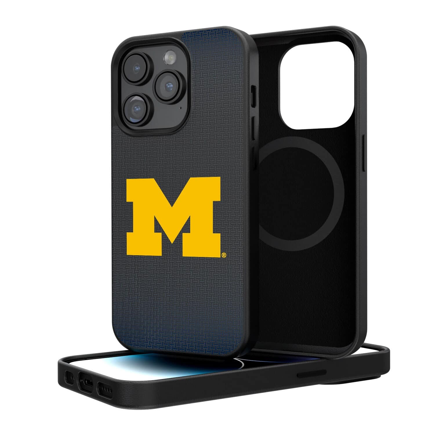 Keyscaper - NCAA - Michigan Wolverines Linen Logo iPhone Magnetic Bump Case - 15 Plus - Black price history on PriceWatchPro