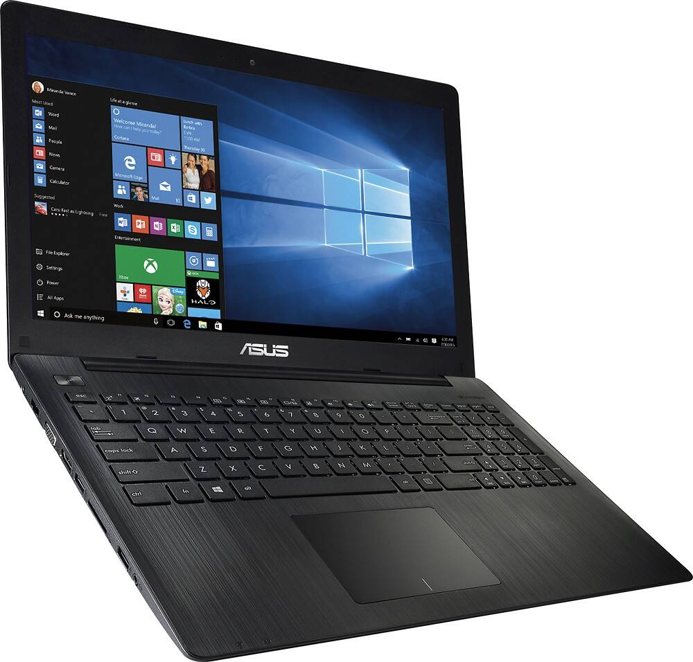 Angle. Asus - 15.6" Laptop - Intel Pentium - 4GB Memory - 750GB Hard Drive - Black.