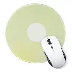 Front. Unique Bargains - Donut Round Mouse Pad 7.9" Donut Printed Non-Slip Rubber Desk Mat for Office Home Laptop Computer Desk Accessories - Cream Yellow.