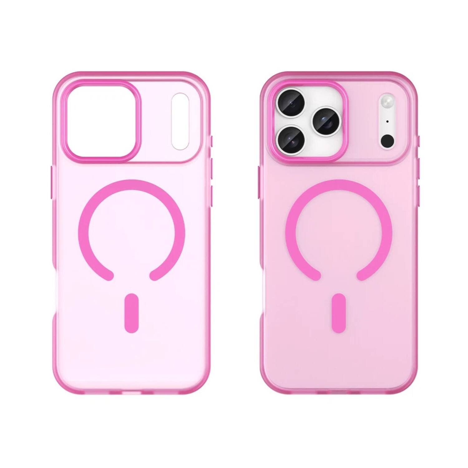 Angle. Stock Preferred - iPhone 17 Pro Max Case Soft TPU MagSafe Matte Cover Rose - Rose.
