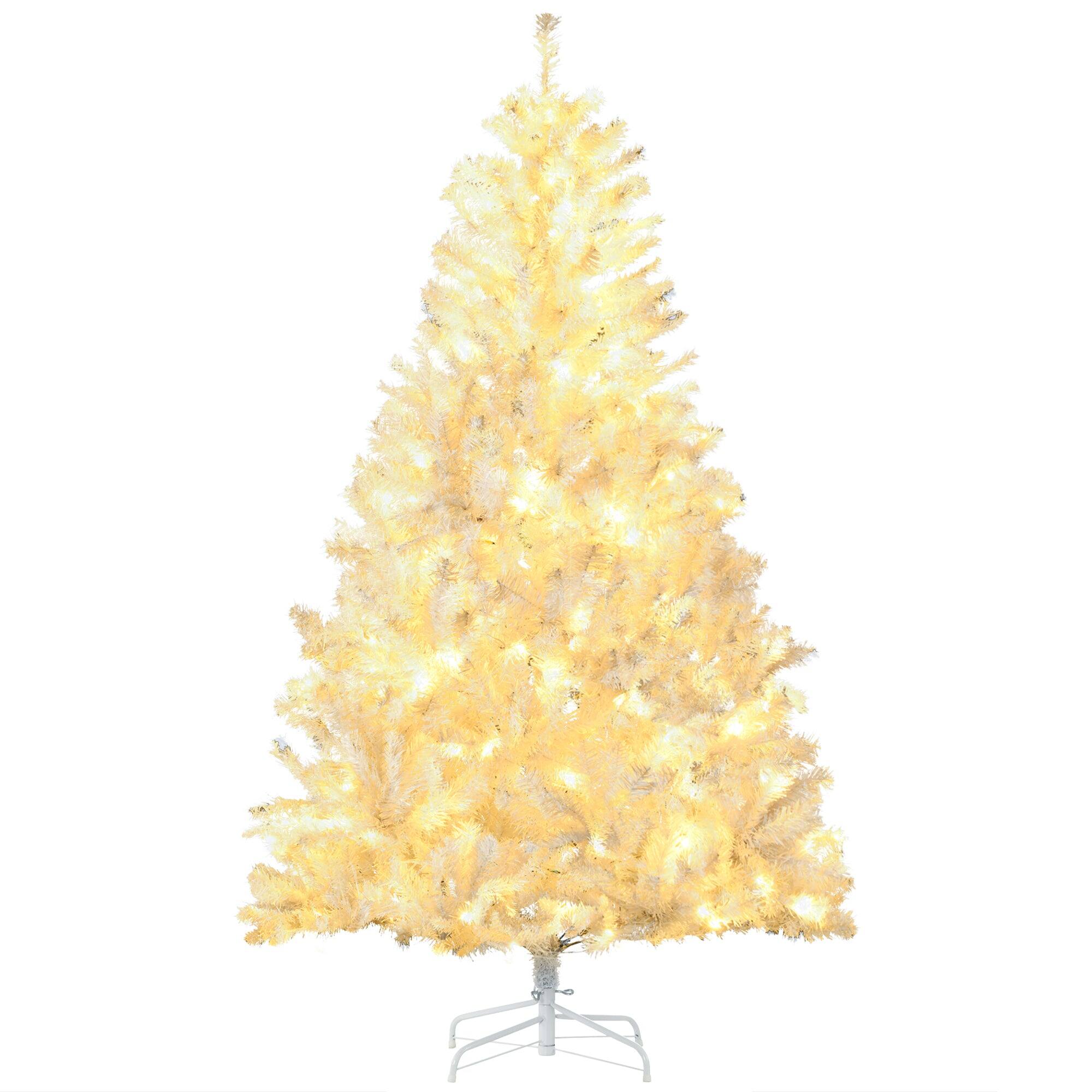 Alt View 6. Hivvago - 6ft Tall Prelit Artificial Christmas Tree Holiday DÃ©cor with 638 Branches - White.