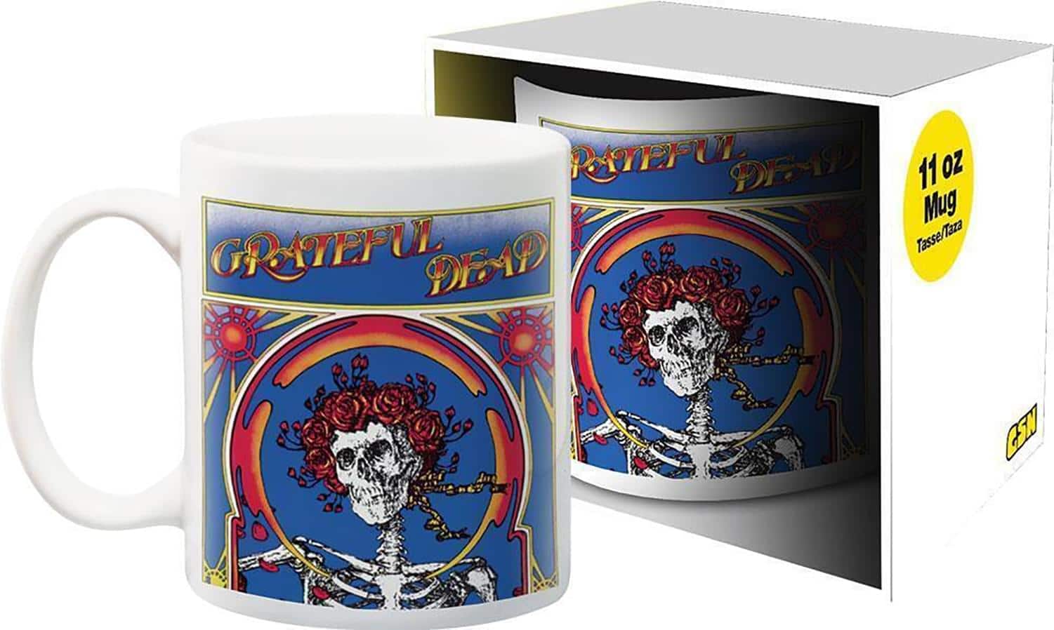 NMR Distribution - Grateful Dead Skeleton and Roses 11 Ounce Ceramic Mug - Blue price history on PriceWatchPro