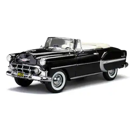 Front. Sun Star - 1953 Chevrolet Bel Air Open Convertible Black "American Collectibles" Series 1/18 Diecast Model Car by Sun Star.