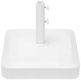 Best Choice Products - Fillable Plastic Patio Umbrella Base Stand, Pole Holder w/ Adjustment Knob, Asscher Design - White - White - Square