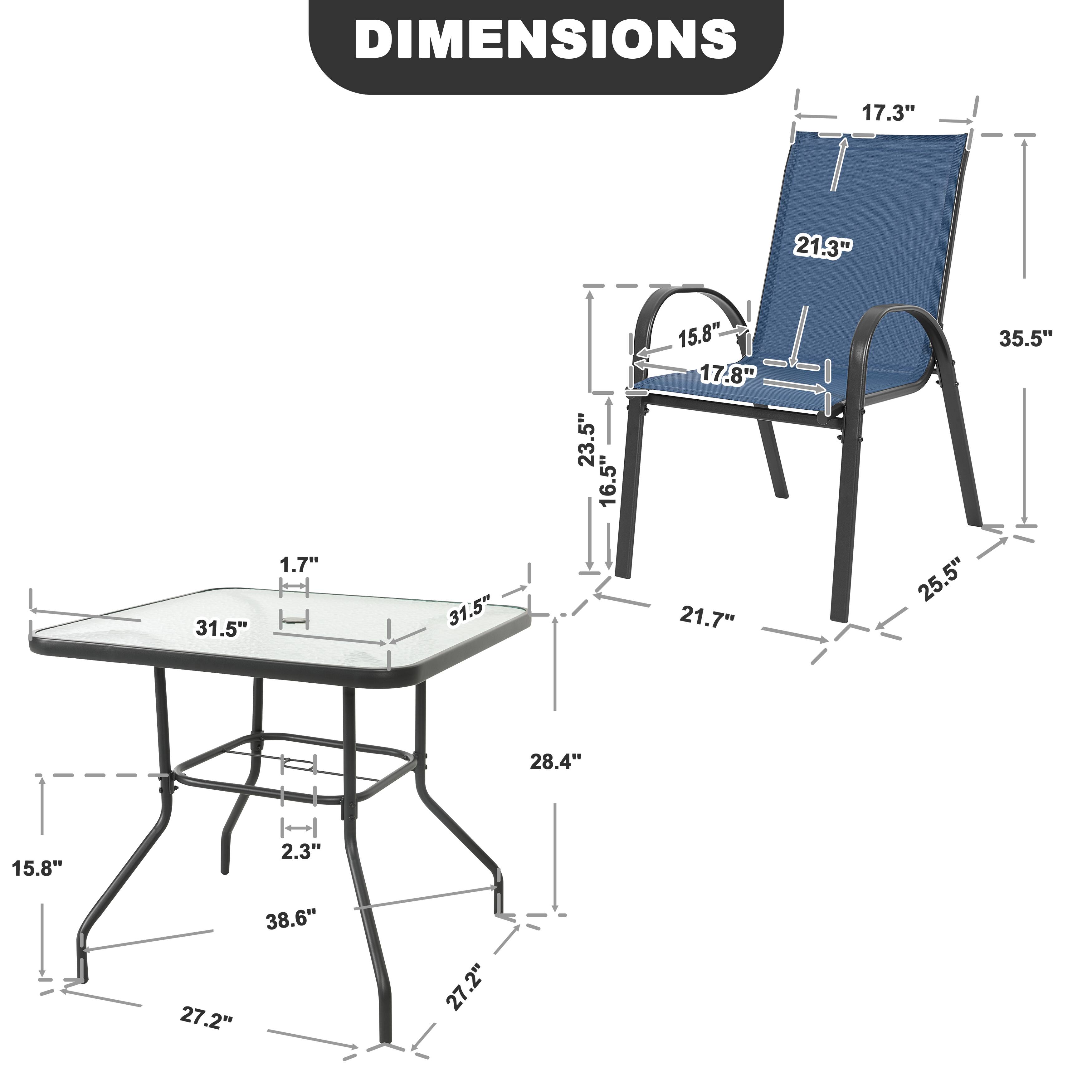 DIMENSIONS

- 17.3"
- 21.3"
- 31.5"
- 1.7"
- 31.5"
- 23.5"
- 16.5"
- 15.8"
- 17.8"
- 21.7"
- 35.5"
- 25.5"
- 28.4"
- 15.8"
- 2.3"
- 38.6"
- 27.2"
- 27.2"