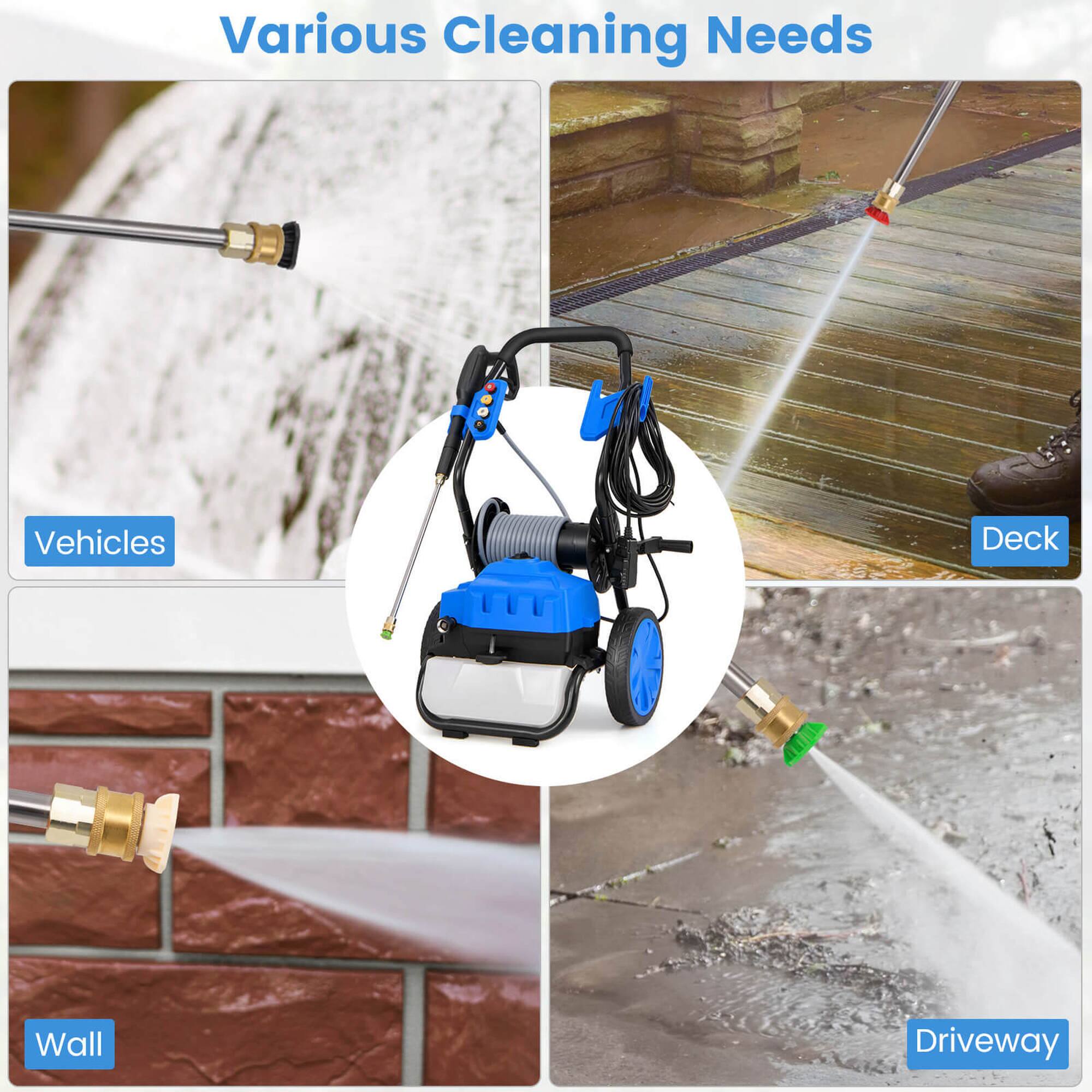 Various Cleaning Needs

- Vehicles
- Deck
- Wall
- Driveway
