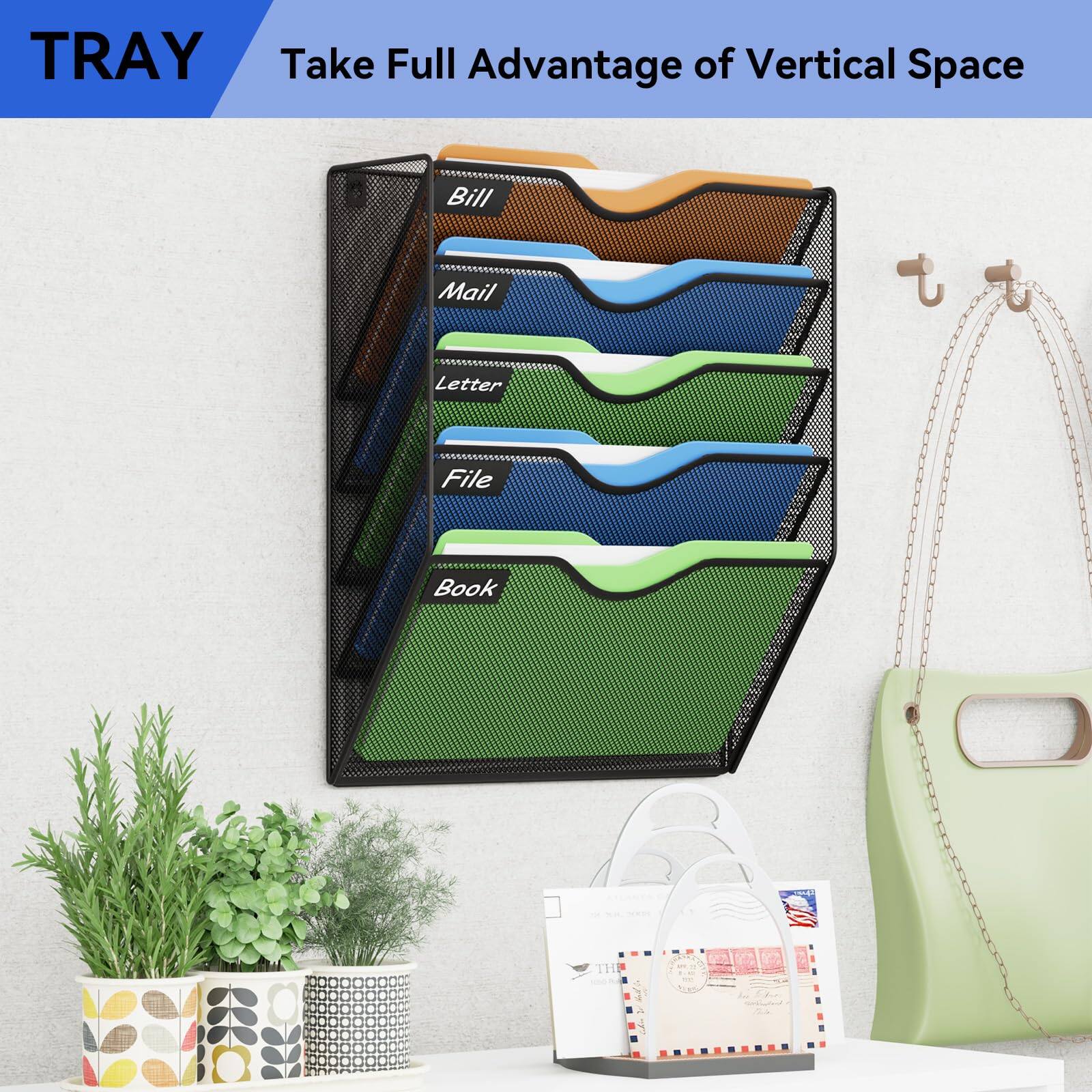 TRAY  
Take Full Advantage of Vertical Space  

Bill  
Mail  
Letter  
File  
Book