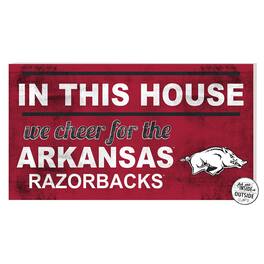 Jardine - Arkansas Razorbacks 11'' x 20'' Indoor/Outdoor In This House Sign - Red