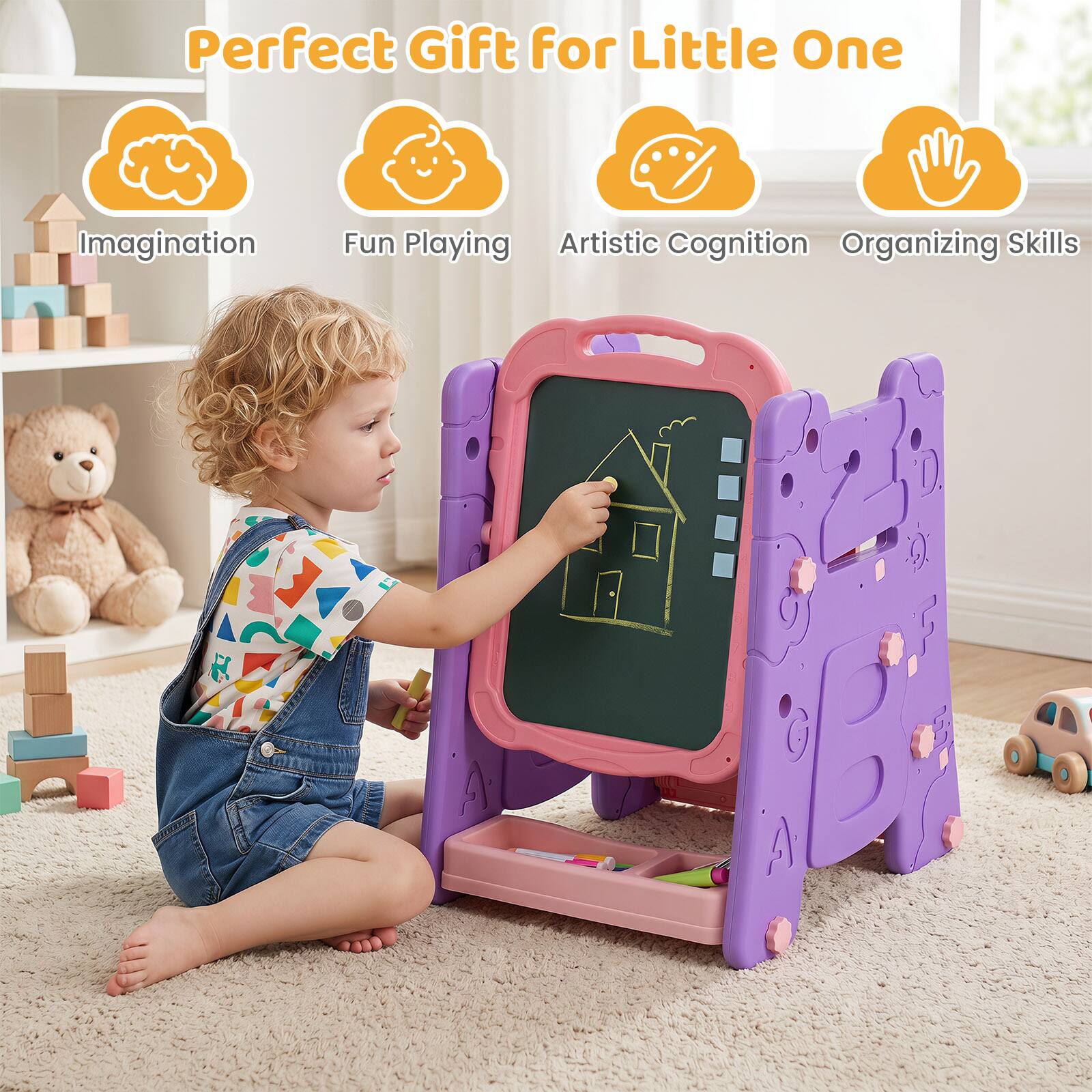 Perfect Gift for Little One

- Imagination
- Fun Playing
- Artistic Cognition
- Organizing Skills
