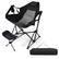 Front. Costway - Hammock Camping Chair w/ Retractable Footrest & Carrying Bag for Camping Picnic - Black.