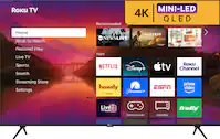 Roku - 65" Class Plus Series 4K QLED Mini-LED Smart RokuTV - Front_Zoom