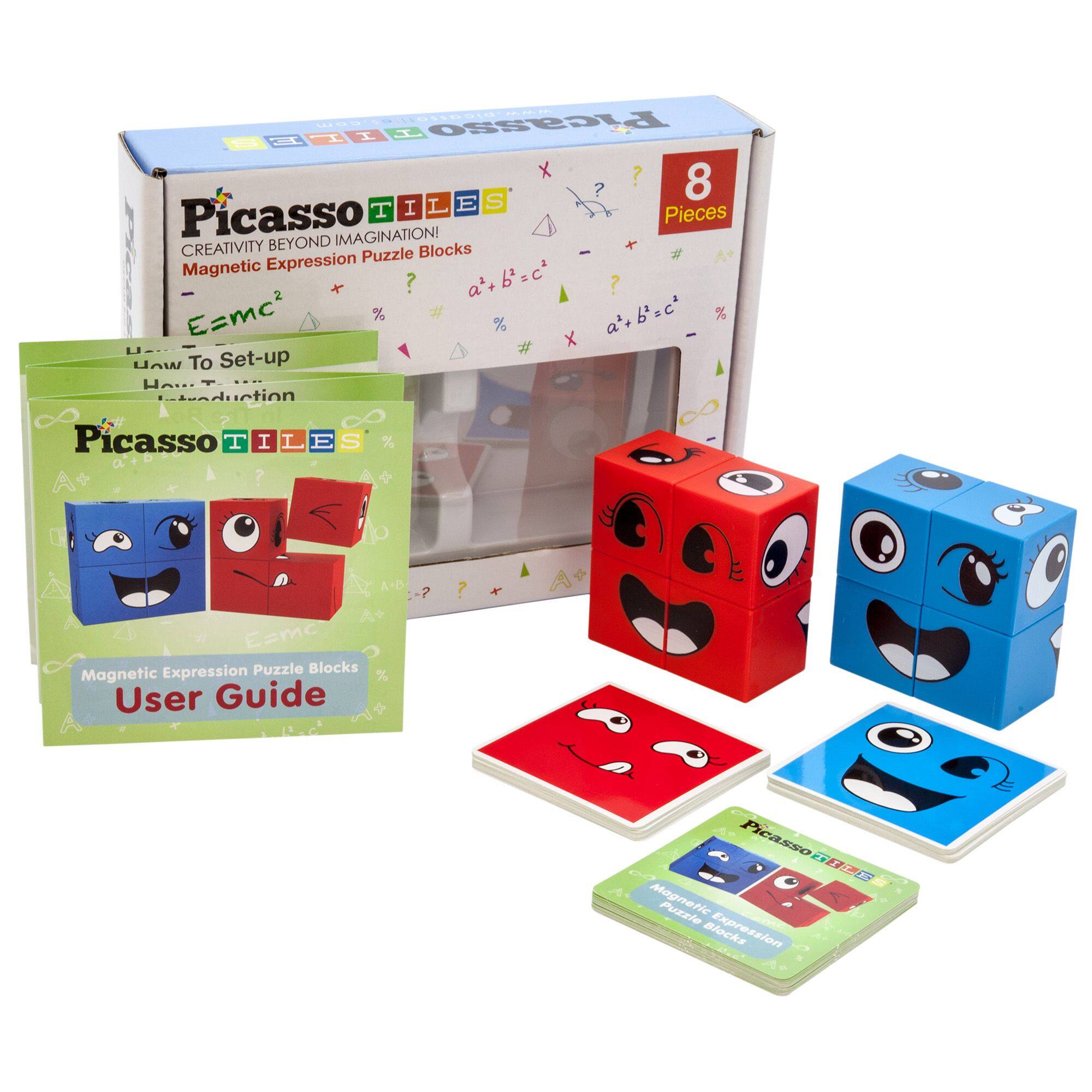- Picasso TILES
- Creativity Beyond Imagination!
- Magnetic Expression Puzzle Blocks
- 8 Pieces
- How To Set-up
- How To Introduce
- Magnetic Expression Puzzle Blocks User Guide
- E=mc²
- a² + b² = c²
- %