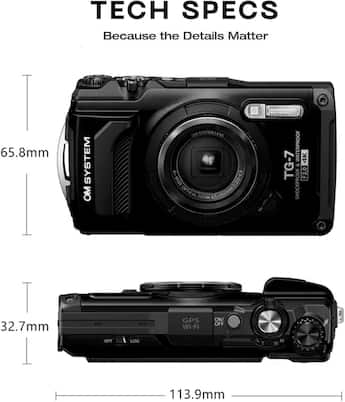 Bundle OM System Tough TG 7 Digital Camera (Black Bundle OM System Tough TG 7 Digital Camera (Black