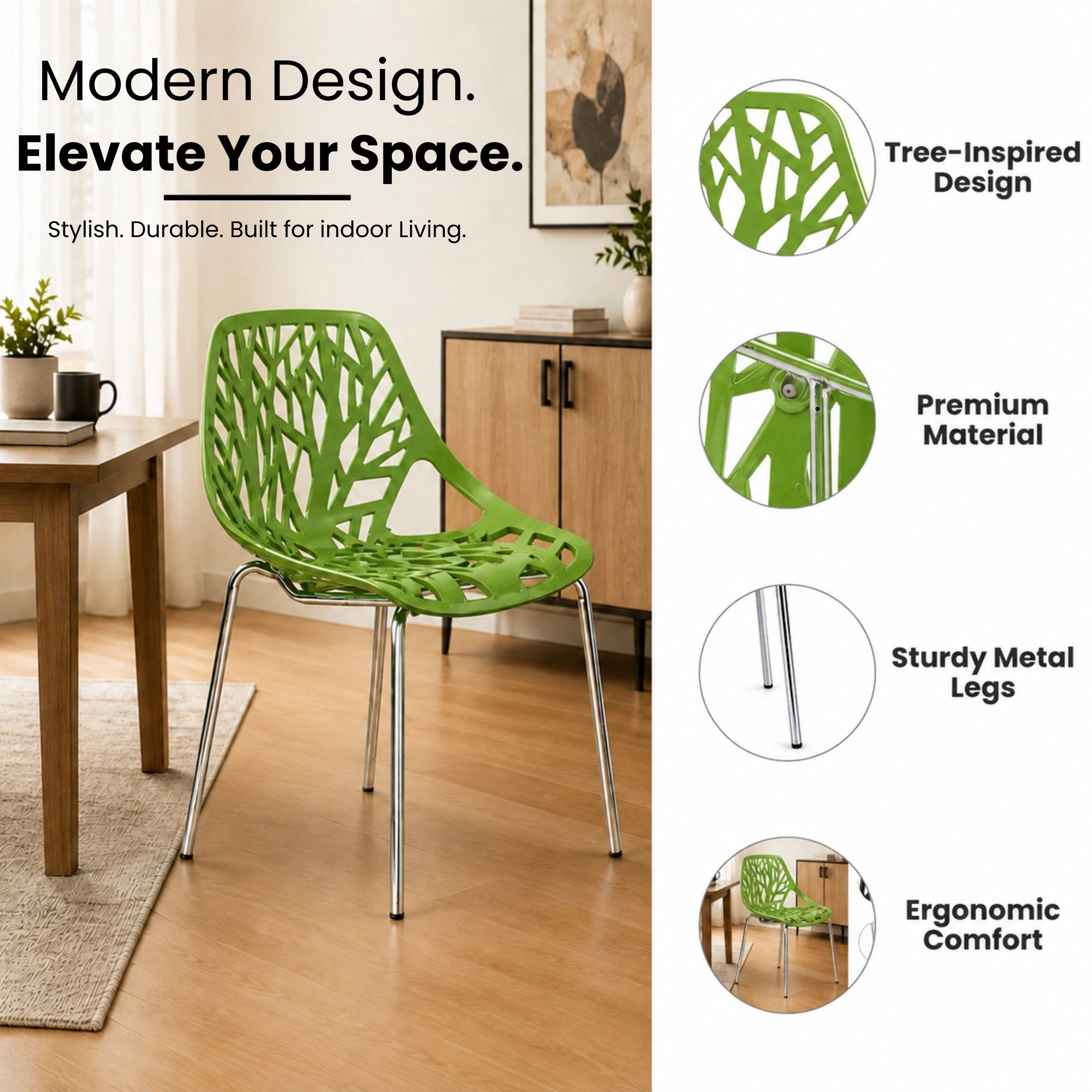 Modern Design. Elevate Your Space. Stylish. Durable. Built for indoor Living. Tree-Inspired Design. Premium Material. Sturdy Metal Legs. Ergonomic Comfort.