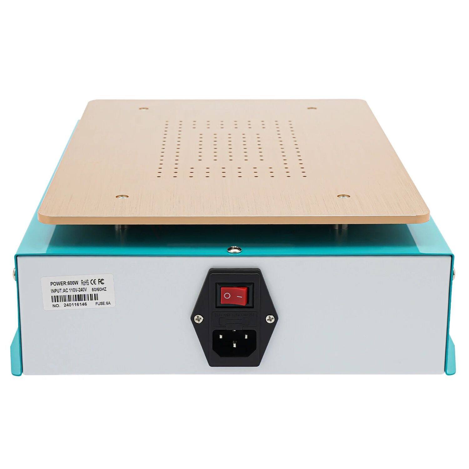 POWER: 600W  
Ro-S CE FC  
INPUT: AC 110-240V 50/60HZ  
NO: 240116146  
FUSE: 6A