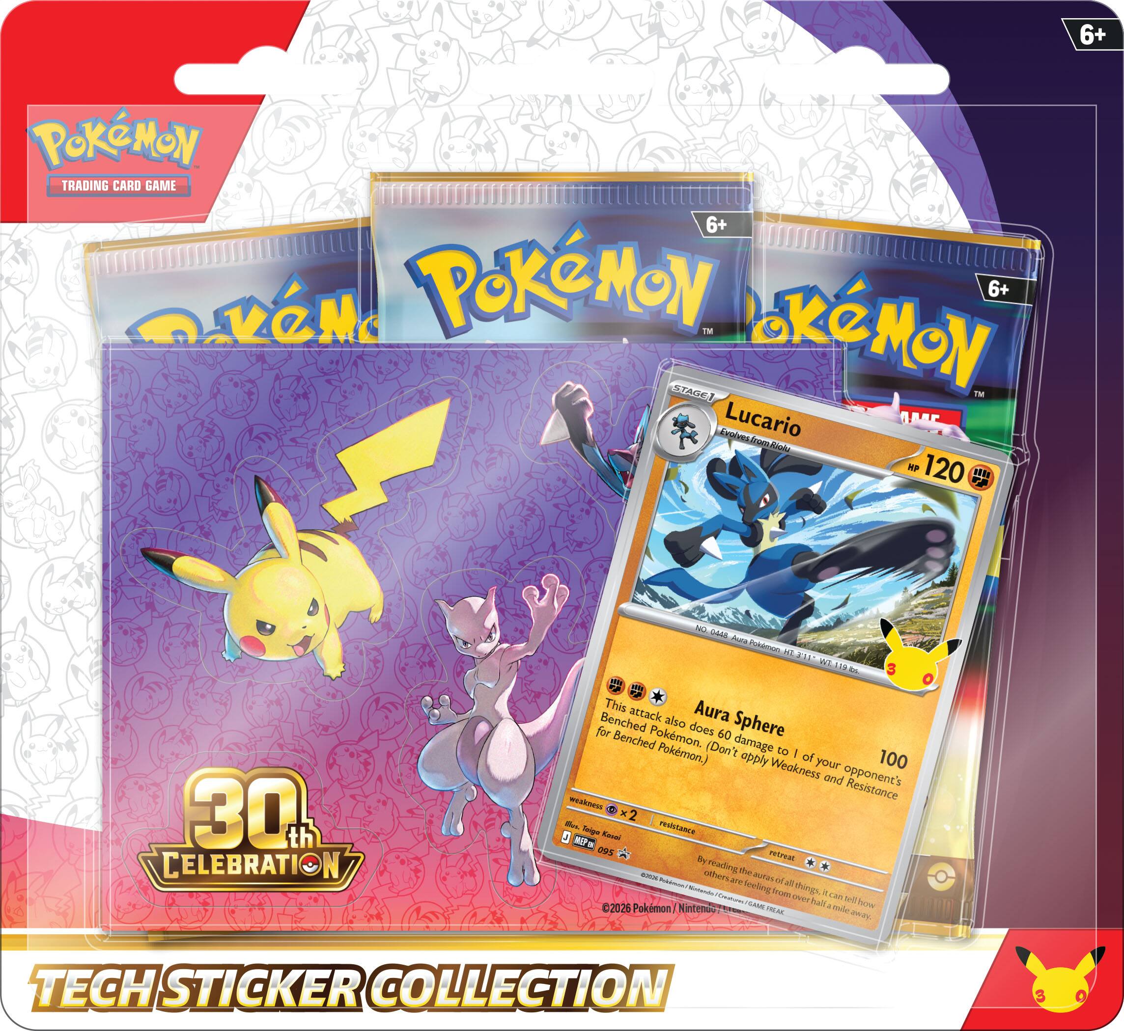 6+ Pokémon Trading Card Game Same 6+ Oven Pokémon IM Kemon 6+ Stage) In noioL Lucario AME oina/oloi Anode NP 120 HEl 30 CELEBRATION N - 0445 Aee P aL 2ML WL - - 3 en This attack Aura Benched so does Sphere for Benched Pakmon 60 Pokémon) (Don't damage to - apply of 100 Weakness your and opponent's Resistance weakness + - 2 - resistanze J -ego - sra 2% NSM By reading de - cehens are ates 24 Ralsan feeling L things. - Froam . o Hoatun ver hall MS 2026 Pokémon Nintendo ne tude woel en TECH STICKER COLLECTION