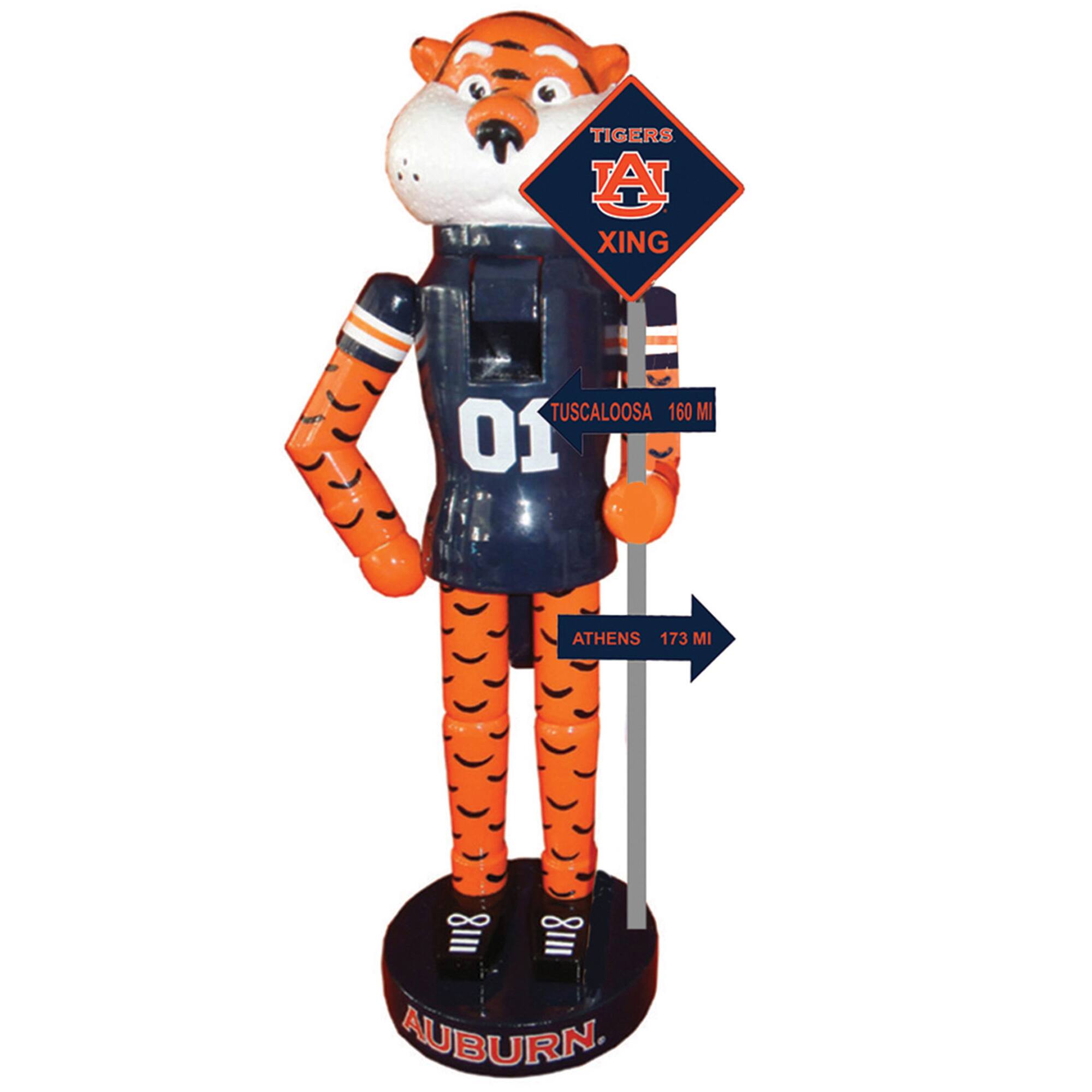 Santa's Workshop - /Blue Auburn Tigers 12'' Rivalry Nutcracker - Orange