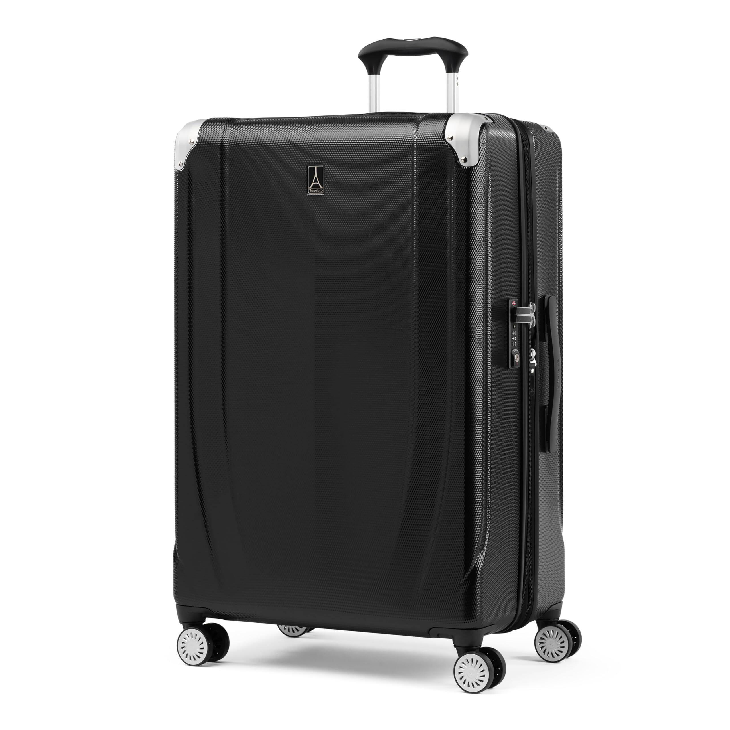 Angle. Travelpro - Travelpro Pathways 3 Hardside Expandable Luggage, 8 Spinner Wheels, Lightweight Hard Shell Suitcase - Black Knight.