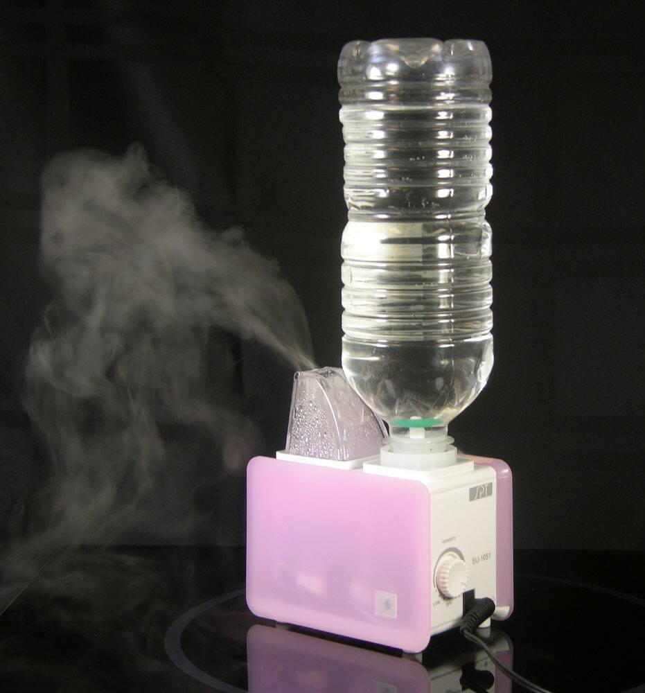 Alt View 1. SPT - Personal Humidifier - Pink and White.