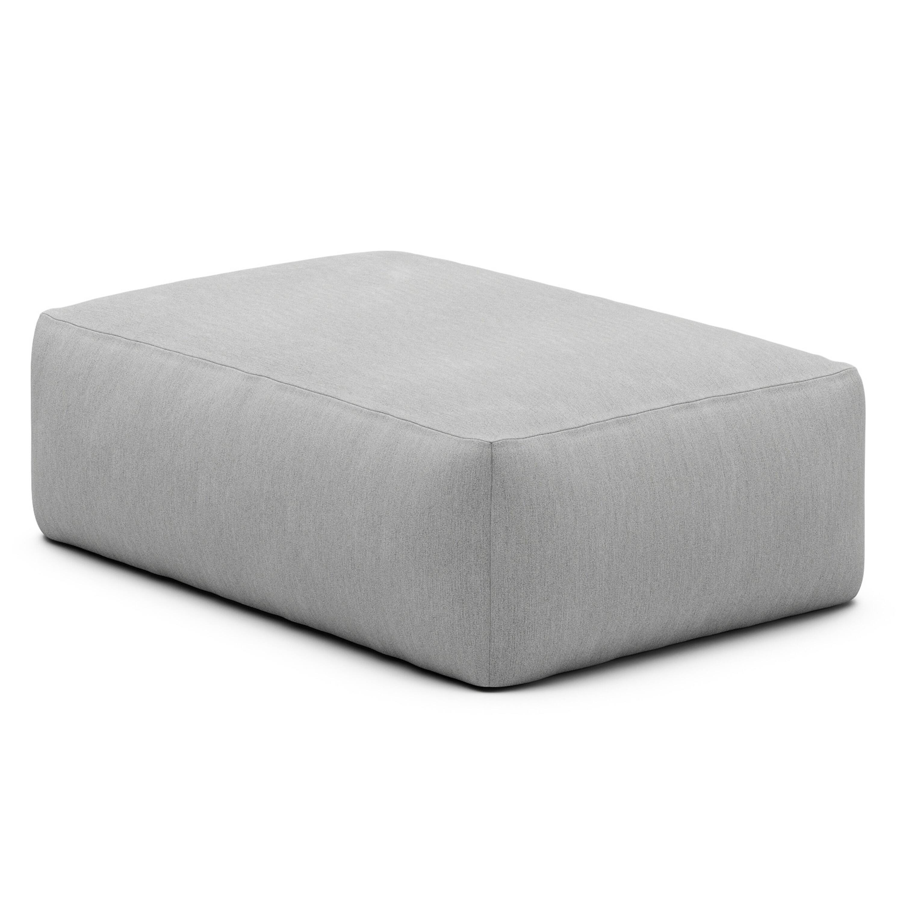 Left. Jaxx - Jaxx Tybee Large Outdoor Ottoman (Ottoman Only) - Sunbrella - Sunbrella Granite - Granite.