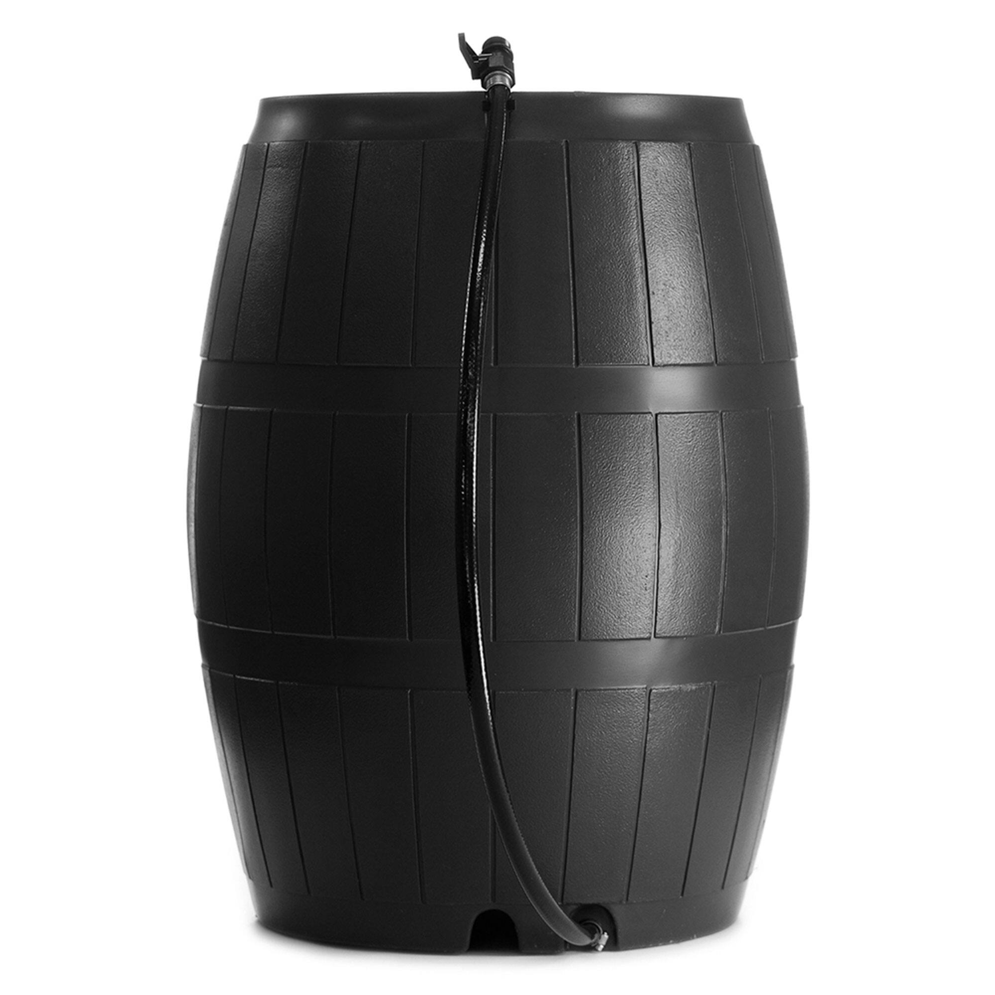 Alt View 4. FCMP Outdoor - FCMP Outdoor RC4000-BLK 50-Gallon BPA Free Home Rain Water Catcher Barrel, Black - Black.