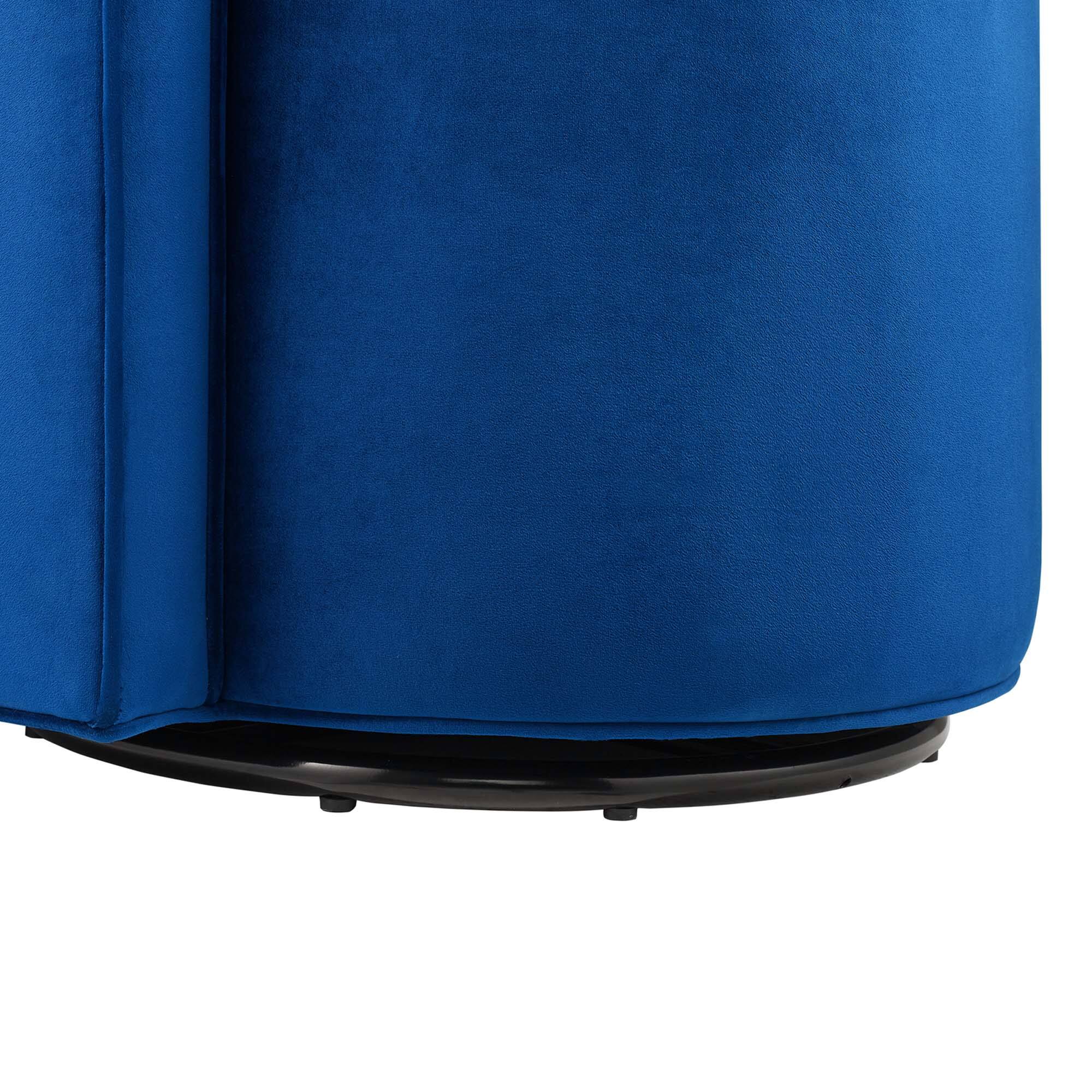 Alt View 5. Modway - Della Performance Velvet Fabric Swivel Chair by Modway - Navy.