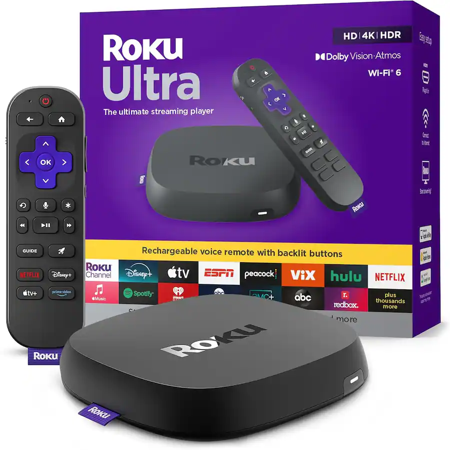 Vix Roku Refurbished Excellent (Renewed) Roku Ultra Ultimate Streaming Player 4K ...
