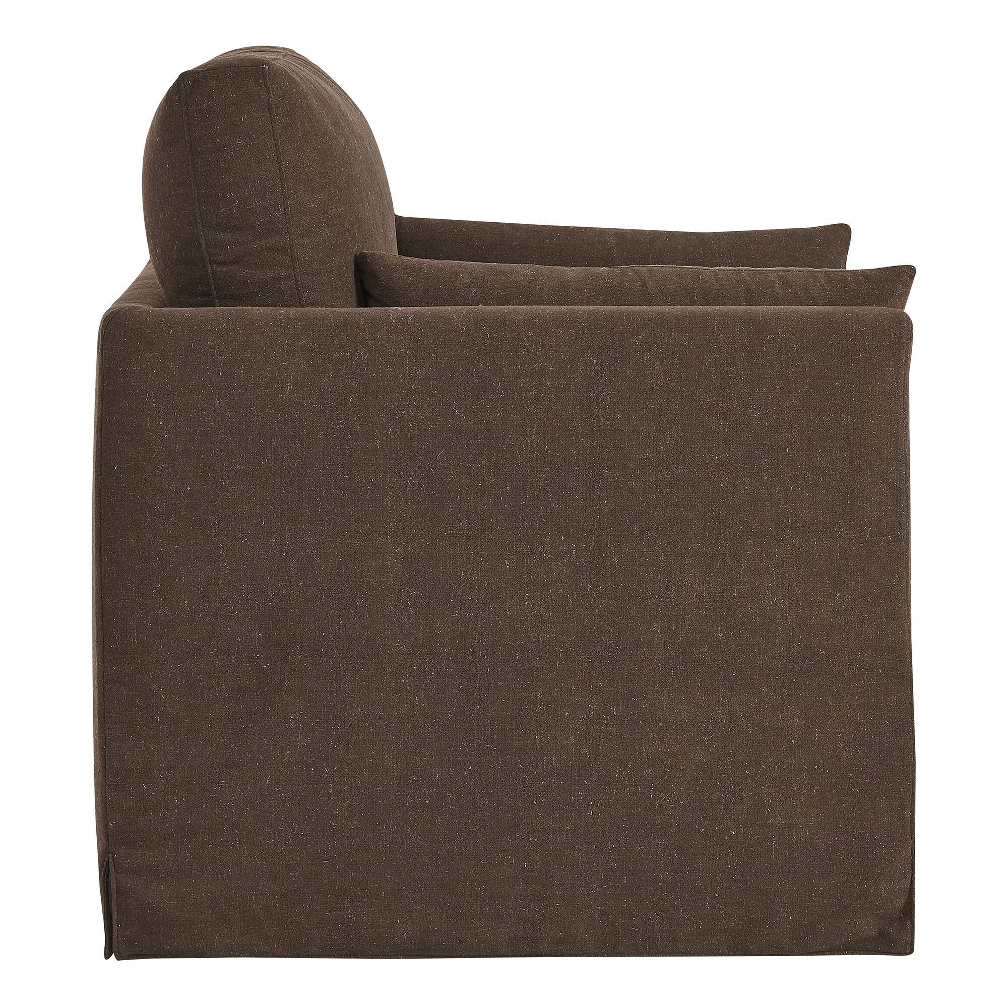 Alt View 2. Modway - Wellfleet Slipcovered Linen-Blend Armchair by Modway - Cocoa.