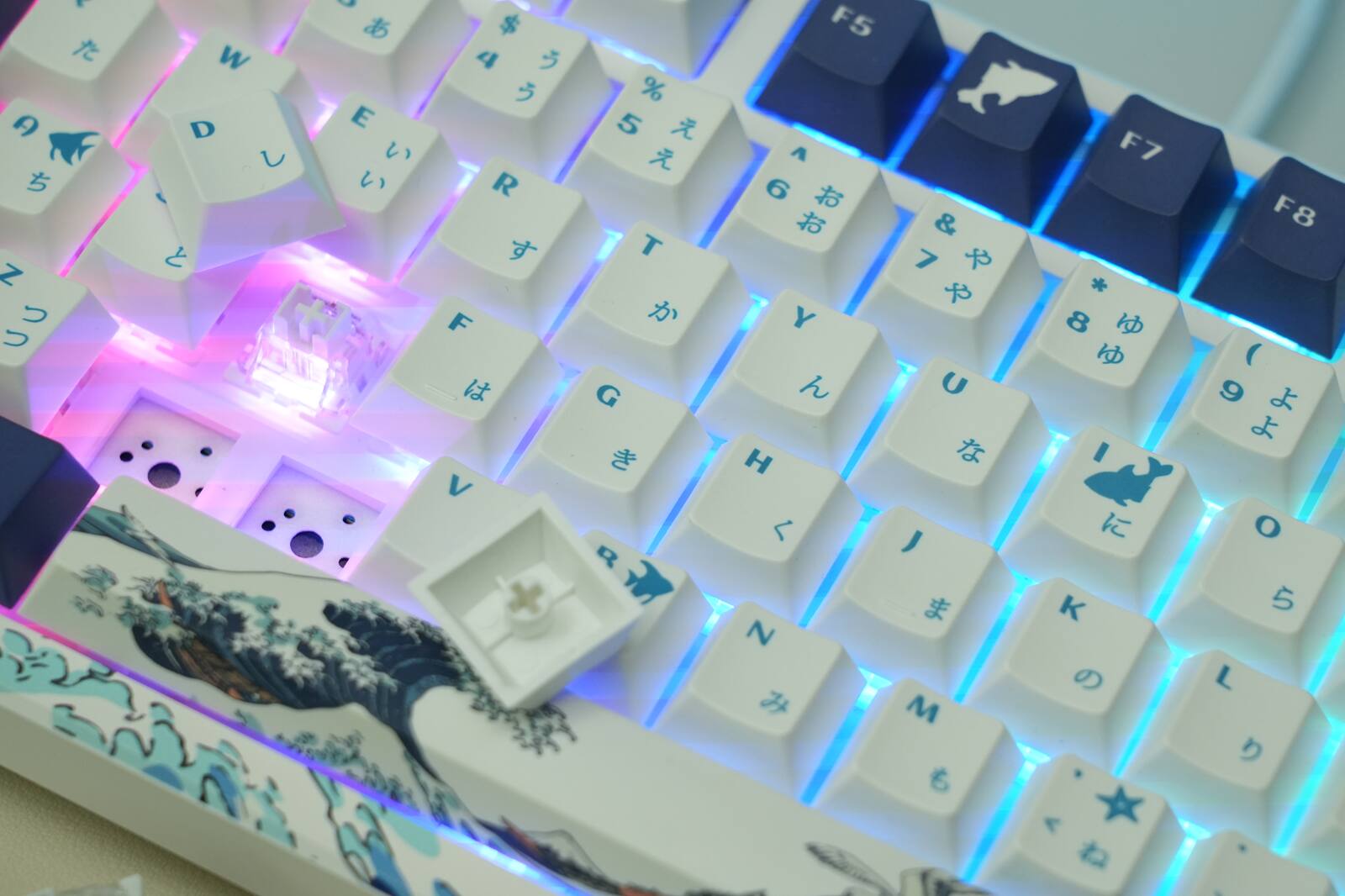 Alt View 2. Womier - Womier S-K80 75% Wired Keyboard with Color Multimedia Display Mechanical Gaming Keyboard - White.