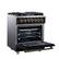 Alt View 8. Forno Appliances - Massimo 4.32 Cu. Ft. Freestanding Dual Fuel True Convection Range with Air Fryer Basket - Black.