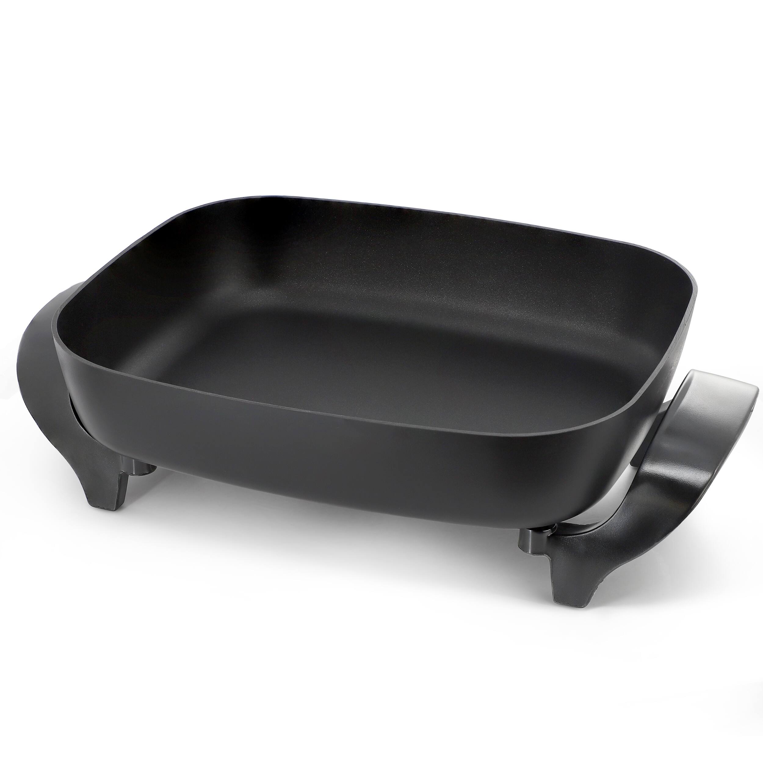 Alt View 3. MegaChef - MegaChef 14.96 Inch Electric Fry Pan with Non-Stick Coating - Black.