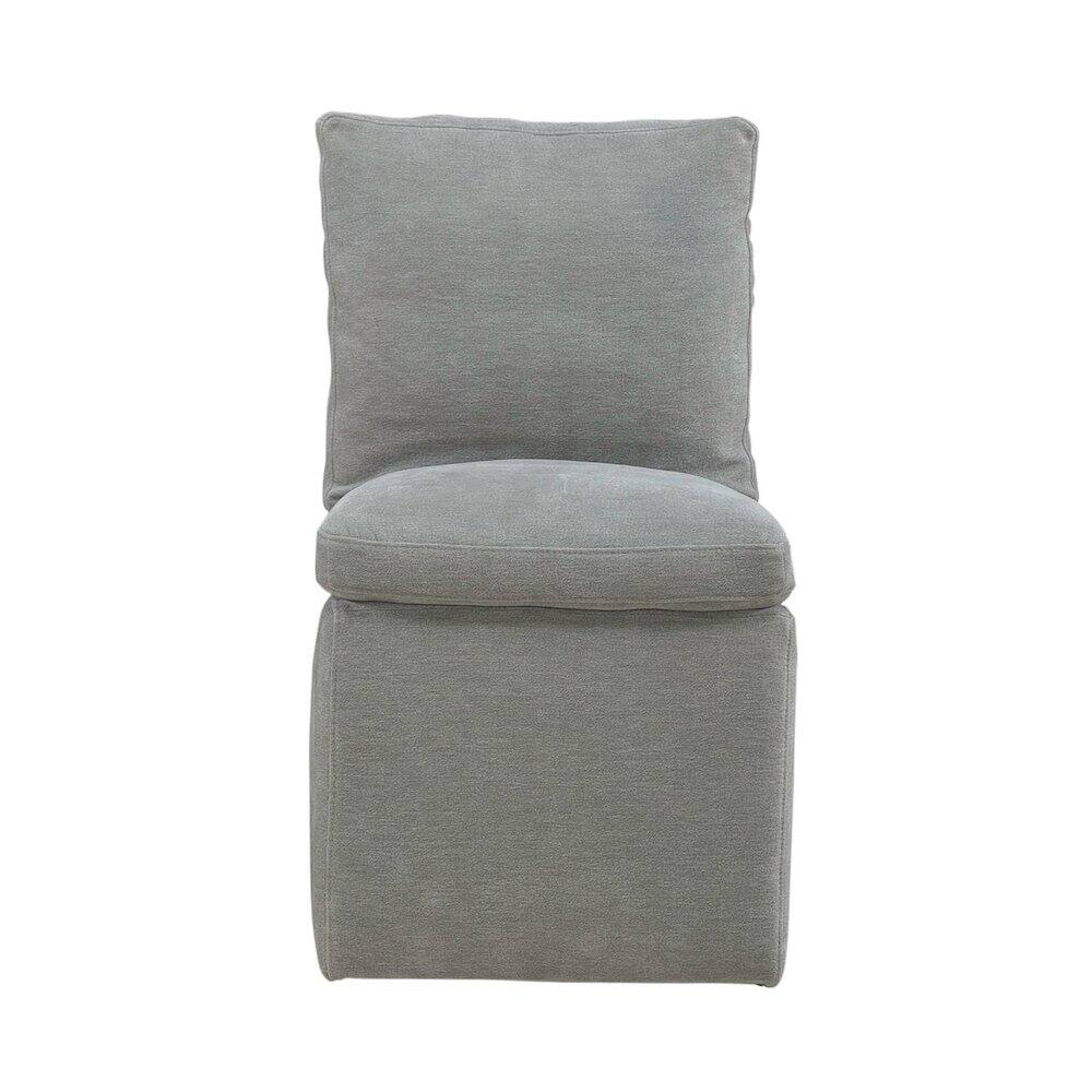 Alt View 1. Liberty Furniture Industries - Accent Dining Chair with Castors - Squared Back - Sapphire Upholstry - Grey.