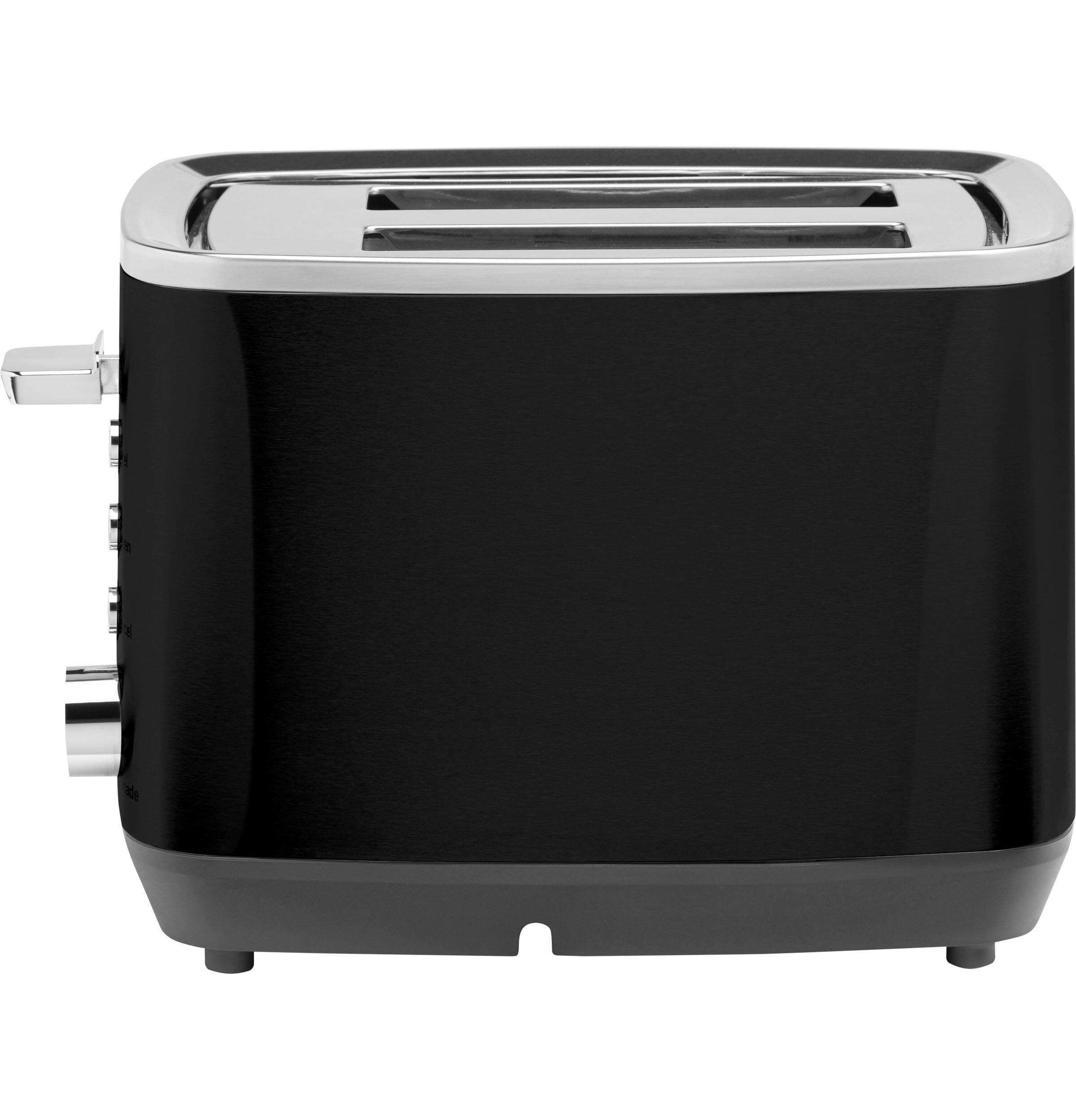 Alt View 12. GE - 2-Slice Toaster with 7 Shade Settings and Extra Wide Slots - Onyx Black.