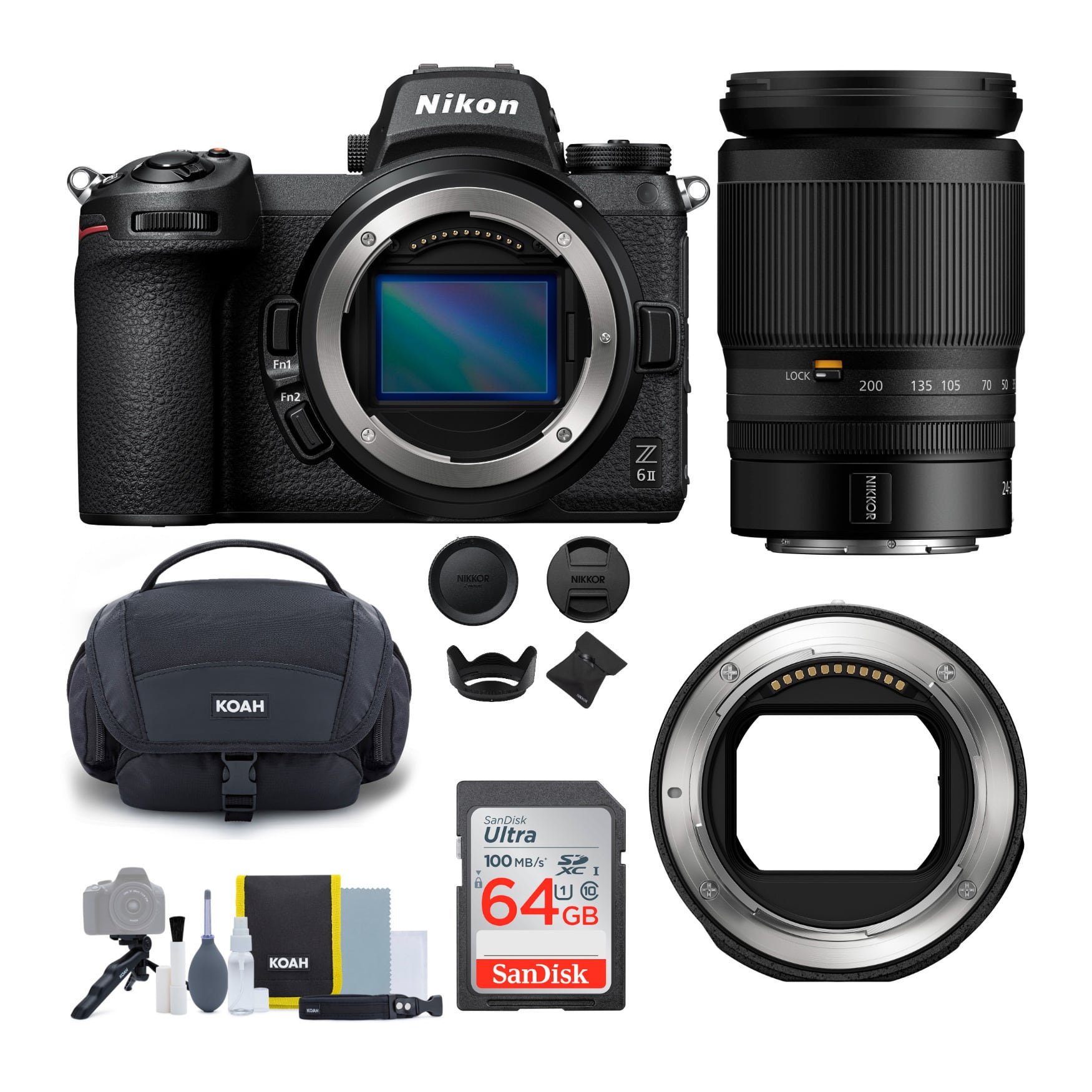 Nikon - Z 6II Mirrorless Digital Camera with 24-200mm f/4-6.3 VR Lens Bundle