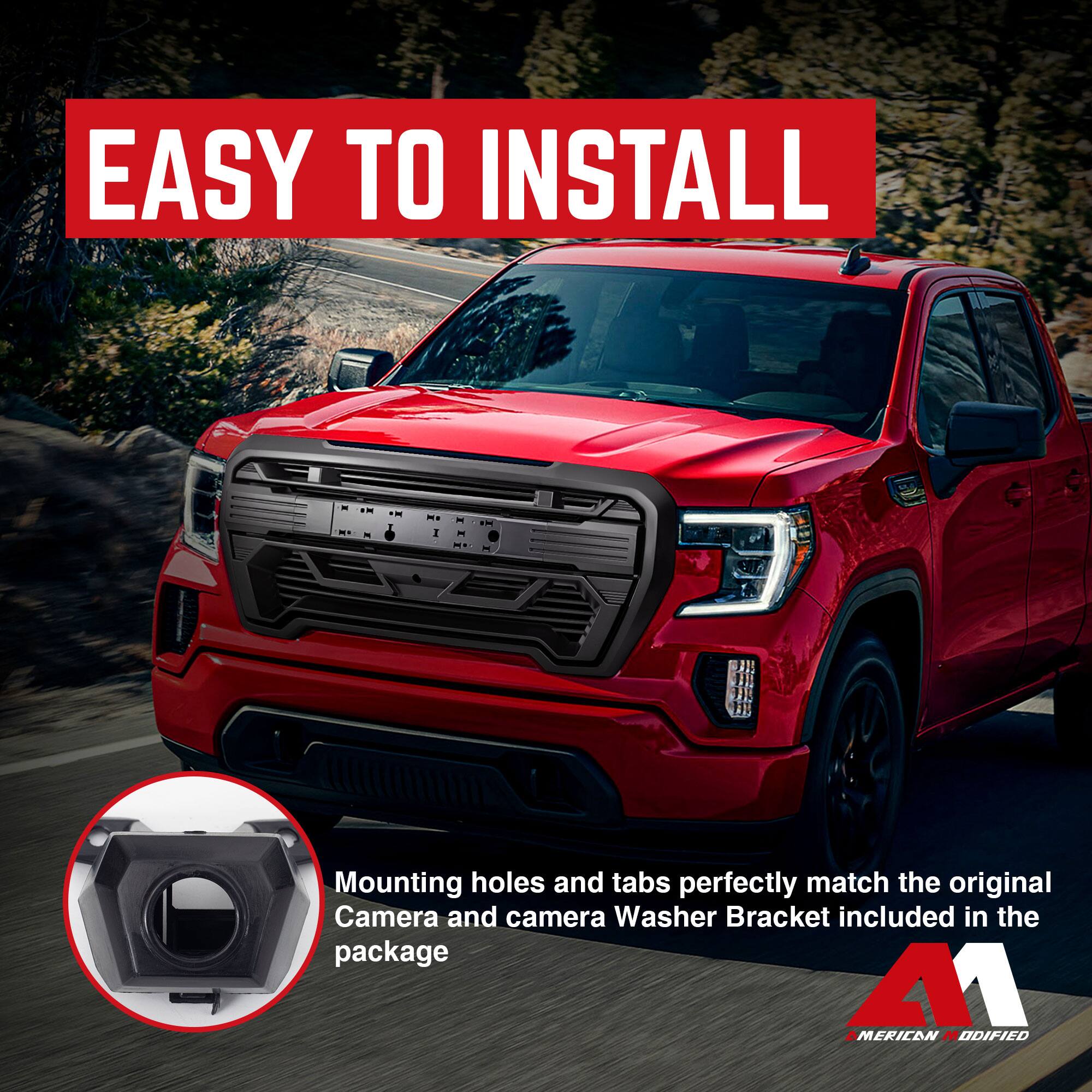 EASY TO INSTALL

Mounting holes and tabs perfectly match the original Camera and camera Washer Bracket included in the package

AMERICAN MODIFIED