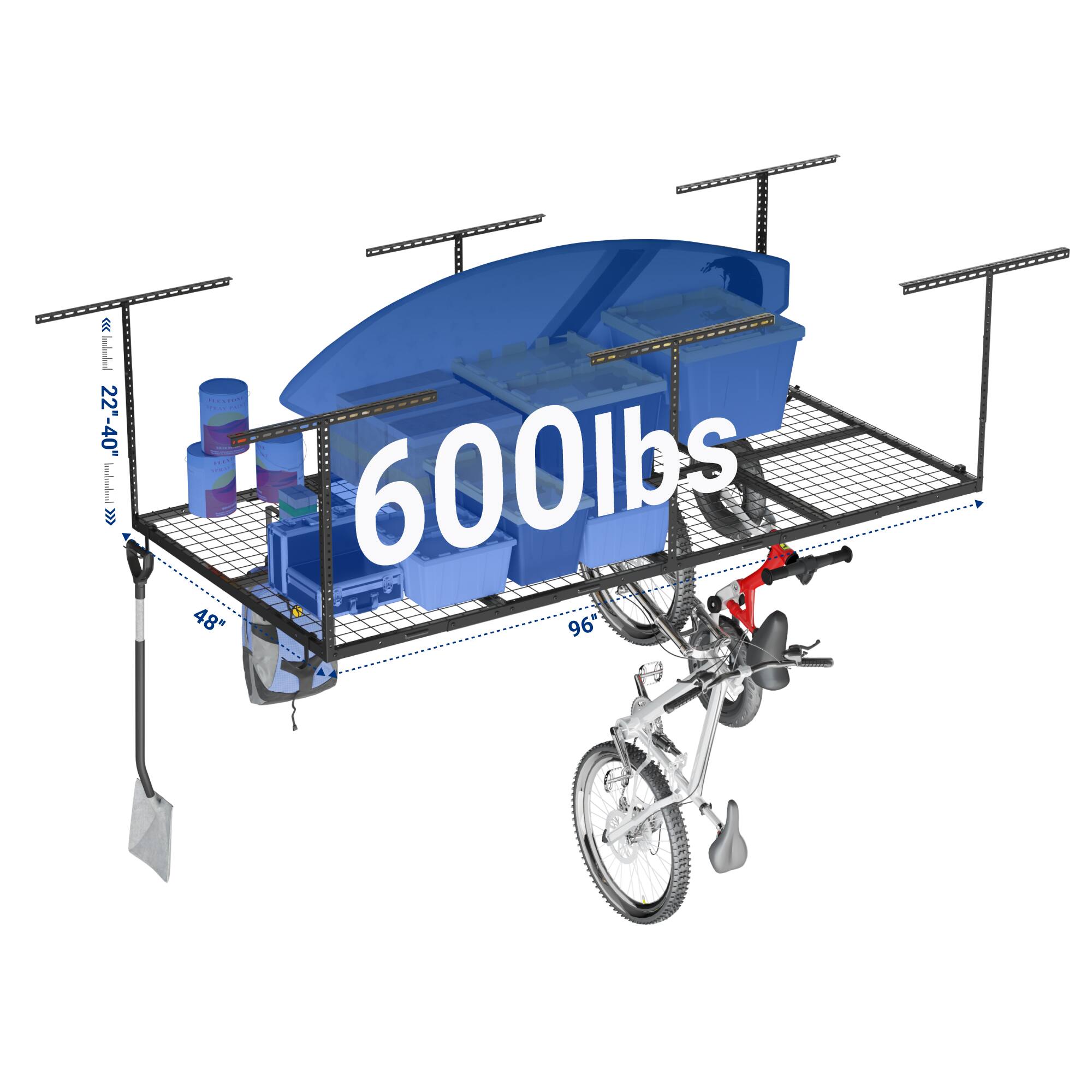 22"-40"  
600lbs  
48"  
96"