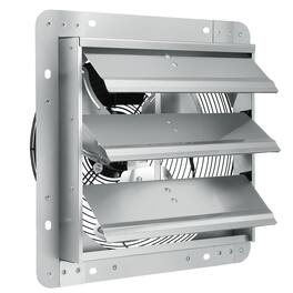 VEVOR - 12'' Shutter Exhaust Fan, High-speed 1000 CFM, Aluminum Wall Mount Attic Fan with AC-motor, Ventilation and Cooling - Silver