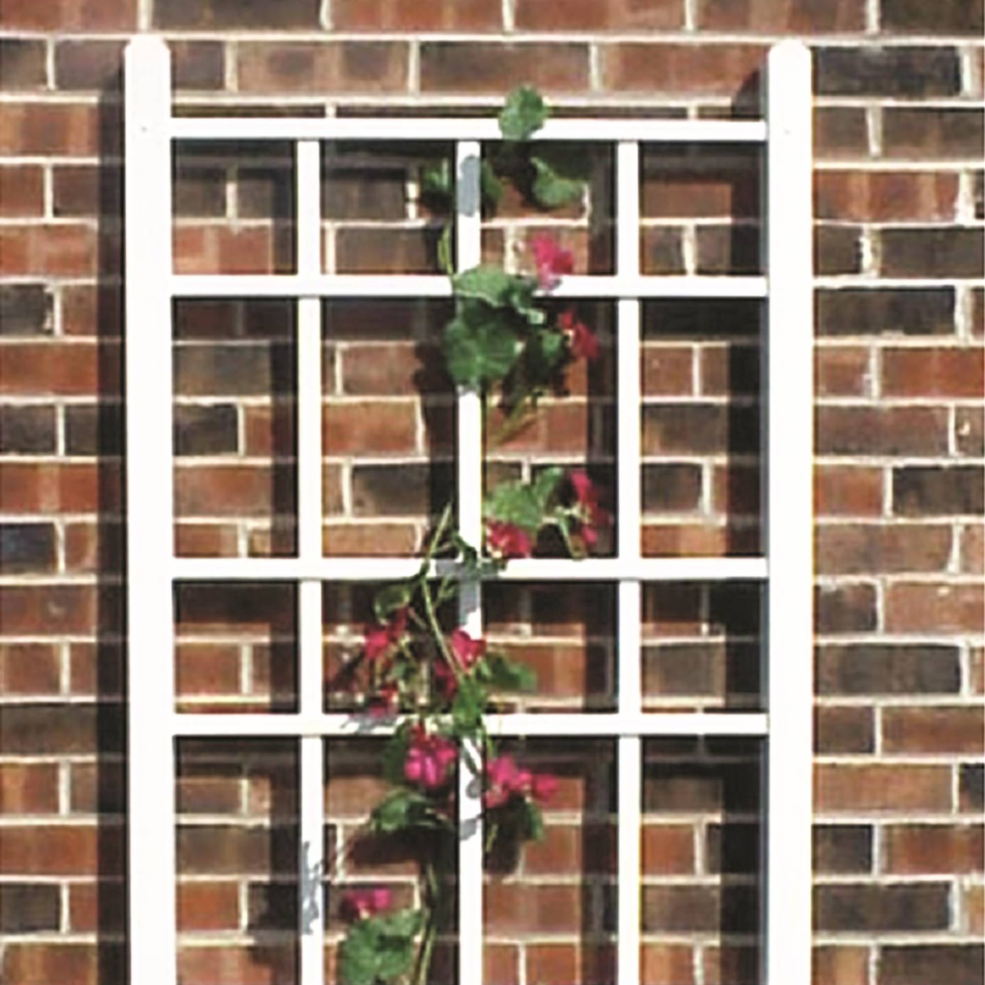 Alt View 4. Dura-Trel - Dura-Trel Cottage 28 x 66 Inch PVC Vinyl Outdoor Garden Patio Trellis, White - White.