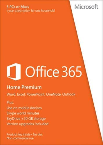 Office 365 Home Premium (5 Macs or PCs) (1-Year Subscription) - Mac/Windows-Front_Standard