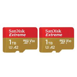 SANDISK - Extreme UHS-I U3 microSDXC Memory Card - 1TB, 2-Pack