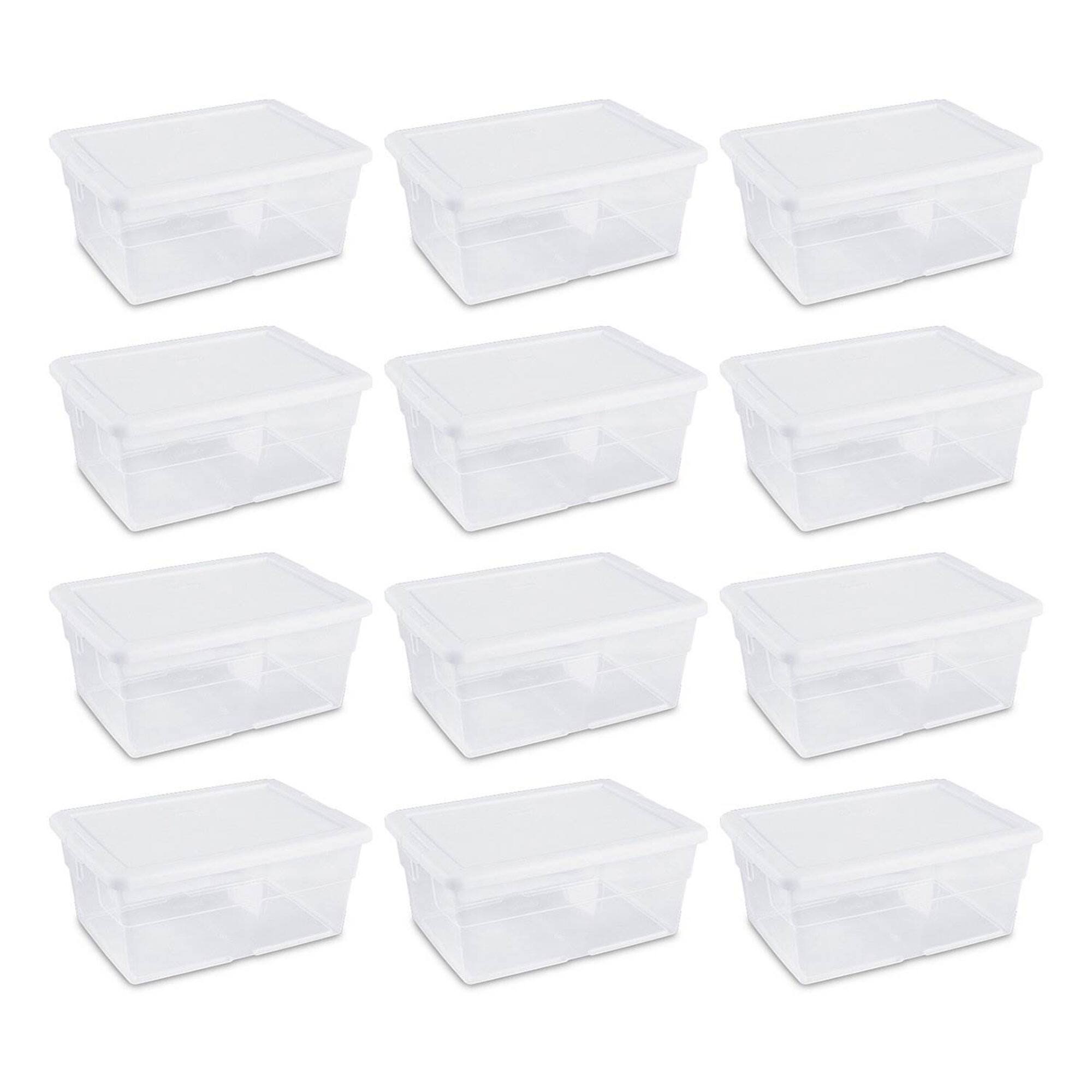 Alt View 2. Sterilite - Sterilite 16 Quart Plastic Storage Container (12 Pack) & 6 Quart Tote (24 Pack) - Clear.