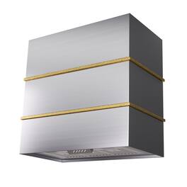 Akicon - 30 inches - Externally Vented - Wall Range Hood - Stainless steel with Gold