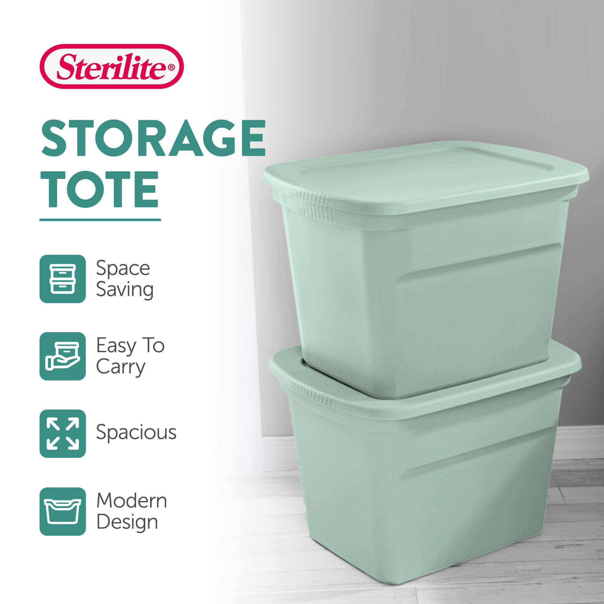 Sterilite STORAGE TOTE

- Space Saving
- Easy To Carry
- Spacious
- Modern Design