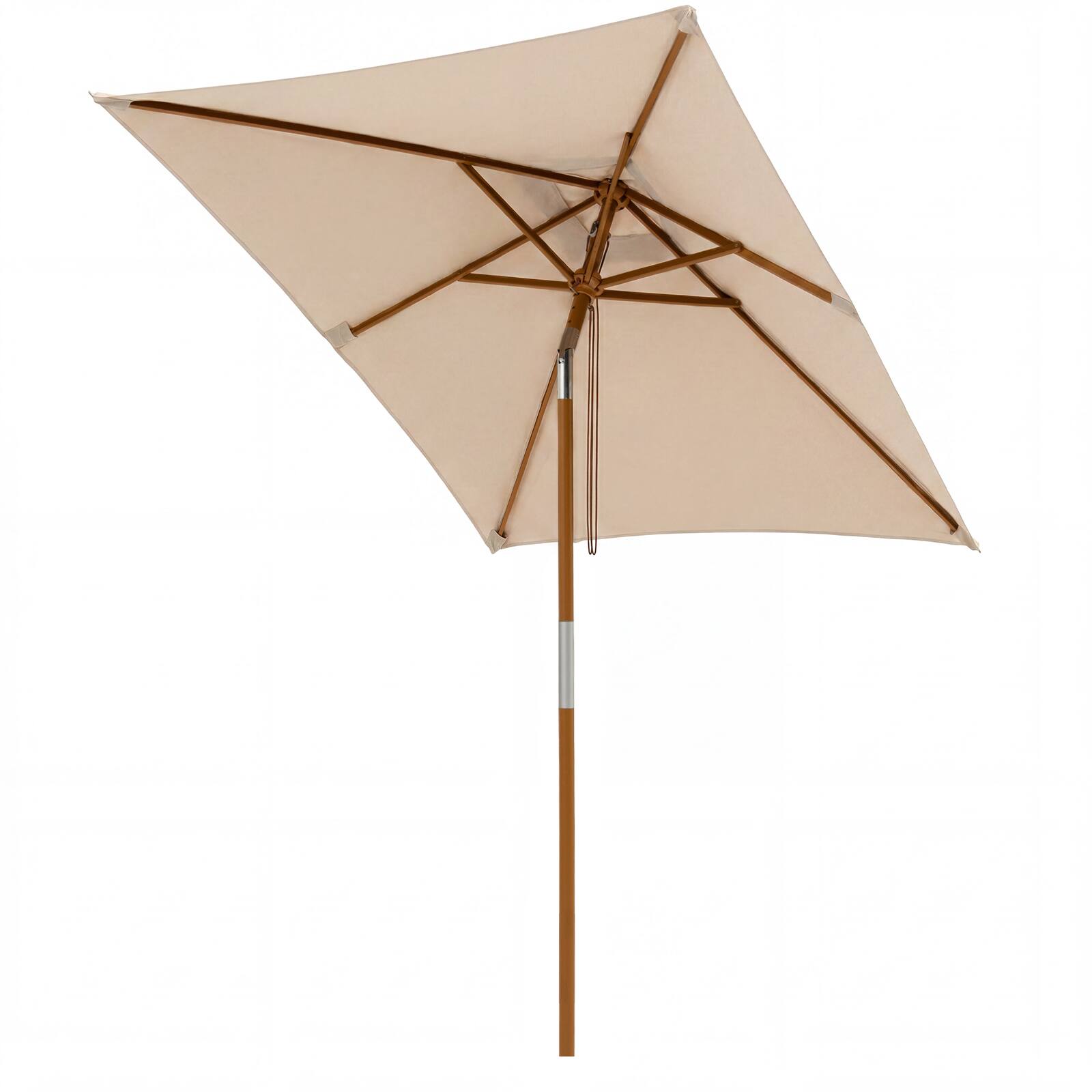 Alt View 9. Costway - Costway 7 FT Outdoor Patio Umbrella with 3 Adjustable Heights, Push Button Tilt & 6 Ribs - Beige.