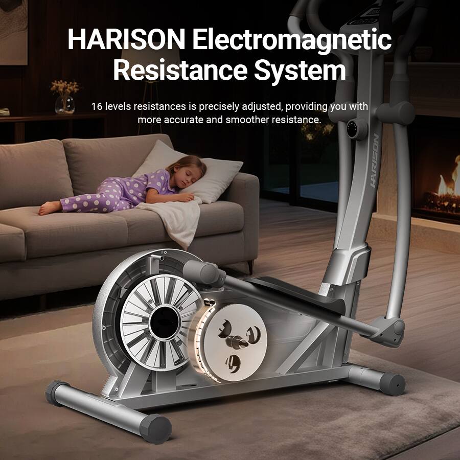HARISON Electromagnetic Resistance System

16 levels of resistance are precisely adjusted, providing you with more accurate and smoother resistance.