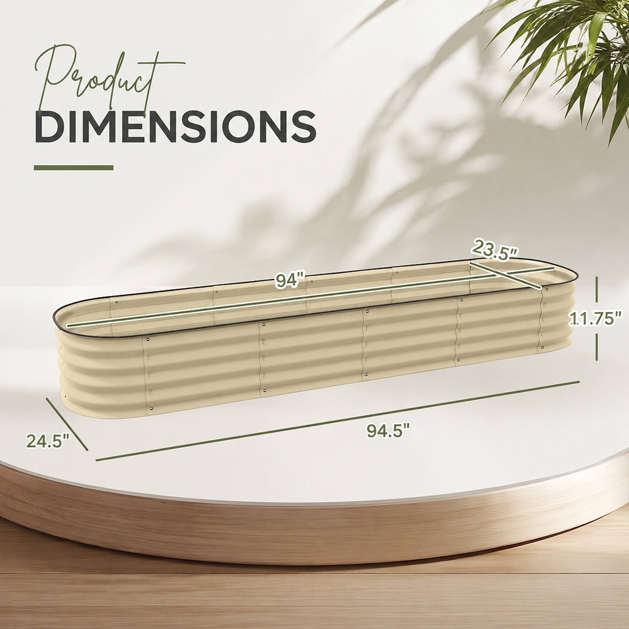Product DIMENSIONS

94"
23.5"
11.75"
24.5"
94.5"