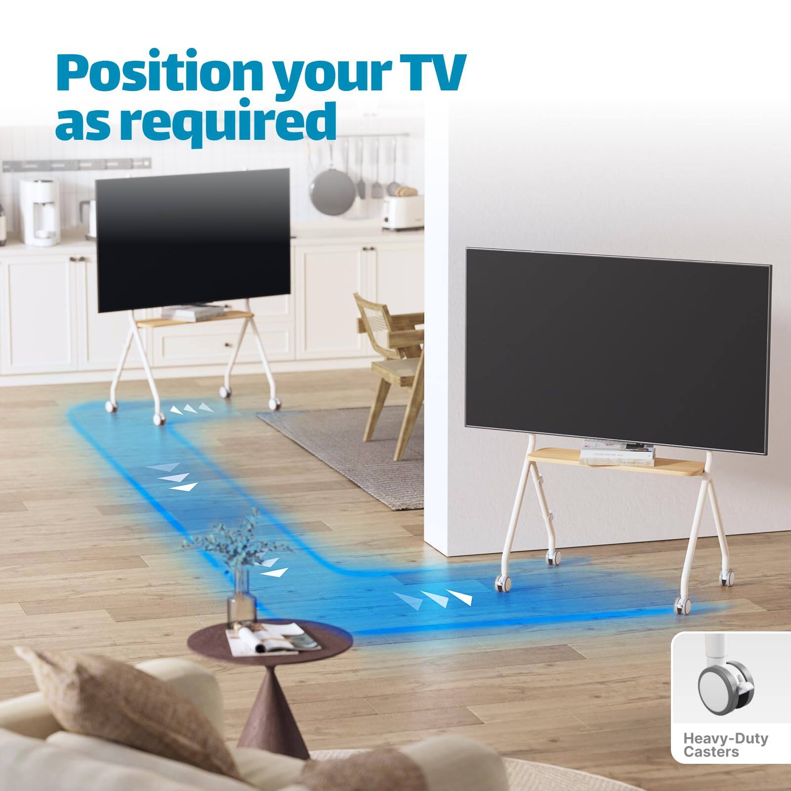 Position your TV as required

Heavy-Duty Casters
