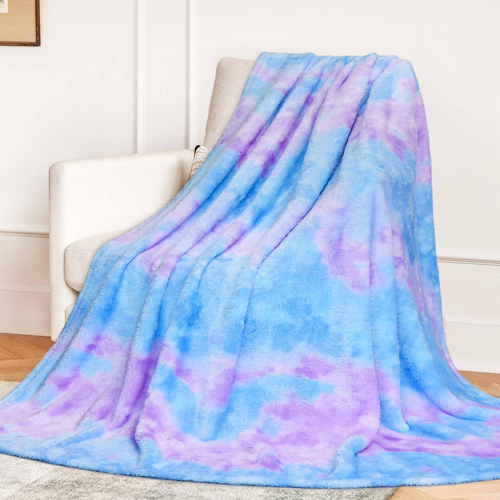 Blue Purple Throw(50"x70"/ 130x150cm)